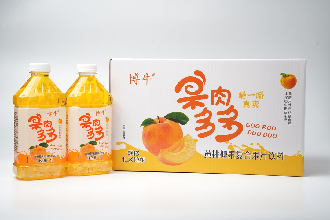 博牛1升果肉多多黃桃椰果