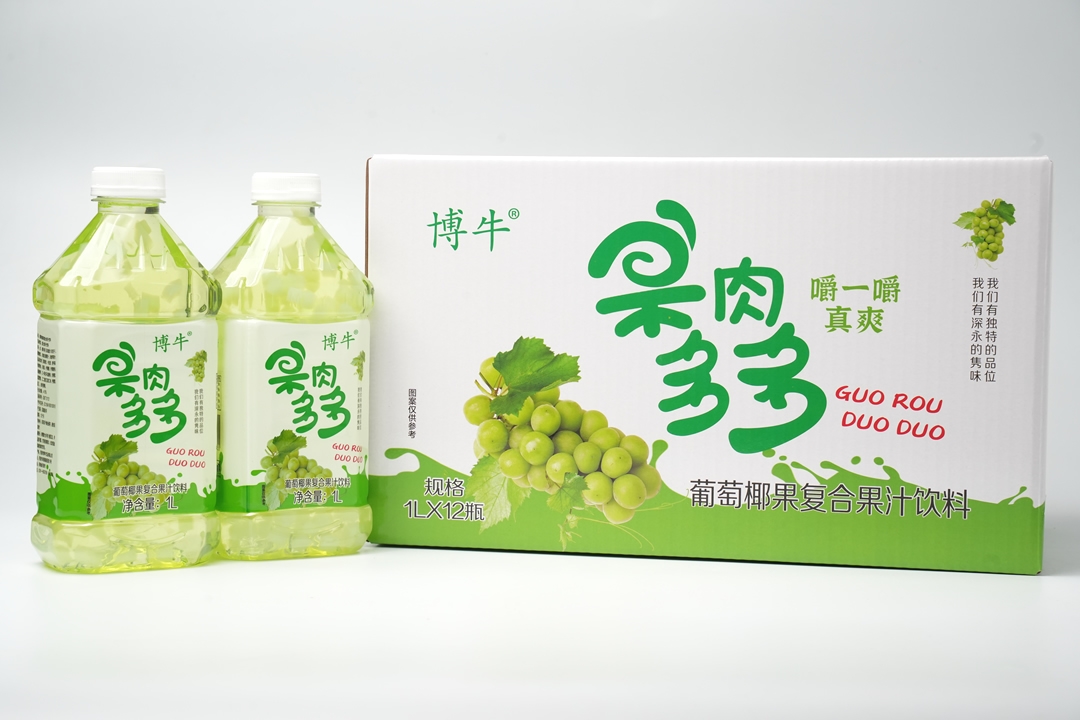 博牛1升果肉多多葡萄椰果