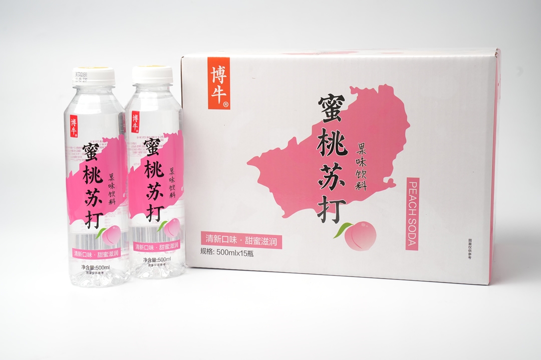 博牛蜜桃蘇打飲料